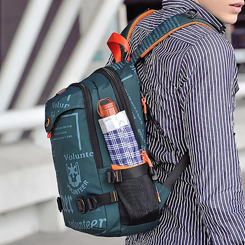 Men Backpack For Riding Travel Water Bottle Bags Daypack 14" Computer Bag Book High Quality Waterproof Oxford Unisex Rucksack