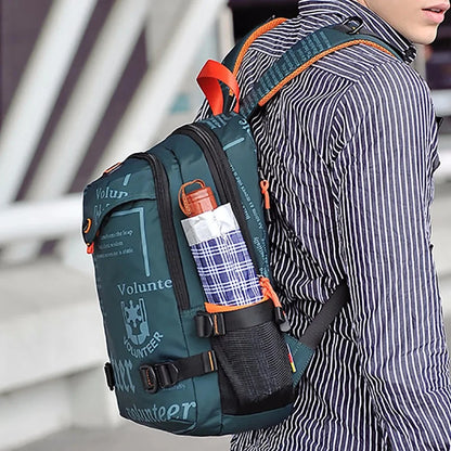 Men Backpack For Riding Travel Water Bottle Bags Daypack 14" Computer Bag Book High Quality Waterproof Oxford Unisex Rucksack