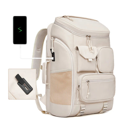 Men Backpack Large Capacity Modern Oxford Waterproof Travel Usb Charging Bag Casual Business Ride Bags for Female Hikking Pack