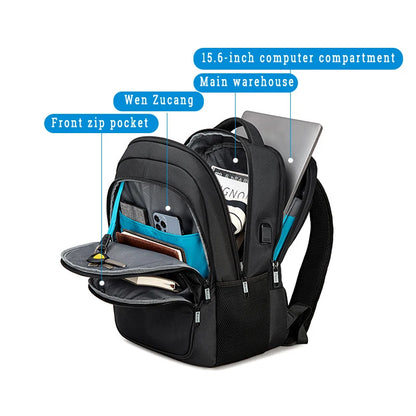Men Backpack Nylon Modern Schoolbag Hike High Quality Gym Bag Fashion Casual Travel Waterproof Backpacks Unisex Usb Charg Port