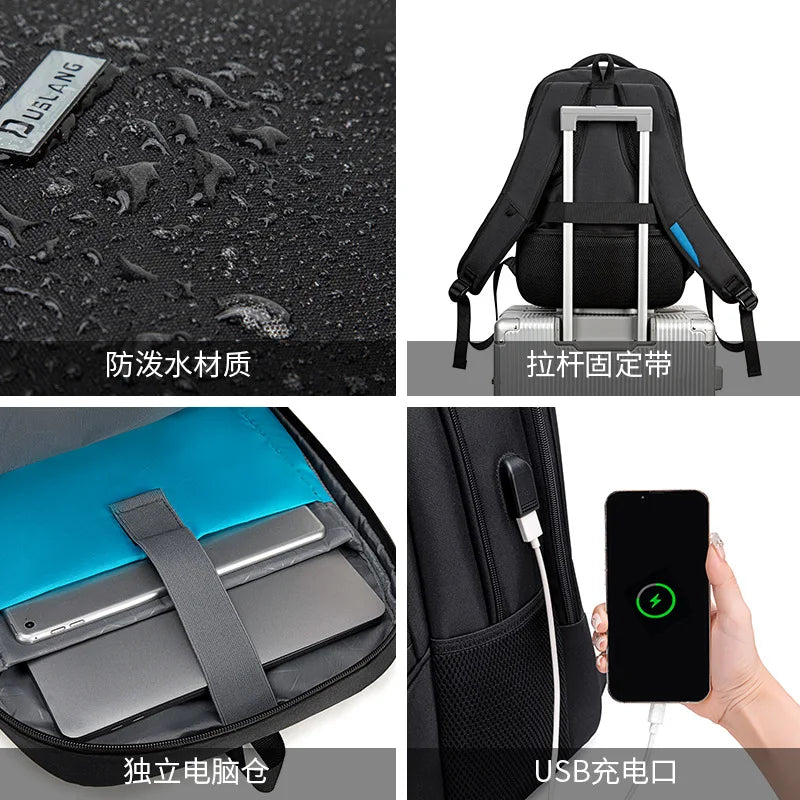 Men Backpack Nylon Modern Schoolbag Hike High Quality Gym Bag Fashion Casual Travel Waterproof Backpacks Unisex Usb Charg Port