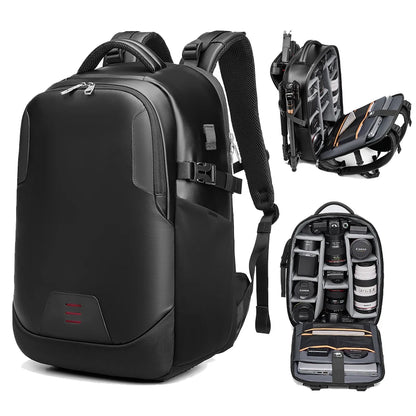 Men Backpack Travel Professional SLR Camera Bag for Canon Nikon Waterproof Outdoor Digital Bags Multifinonal with Tripod Bracket