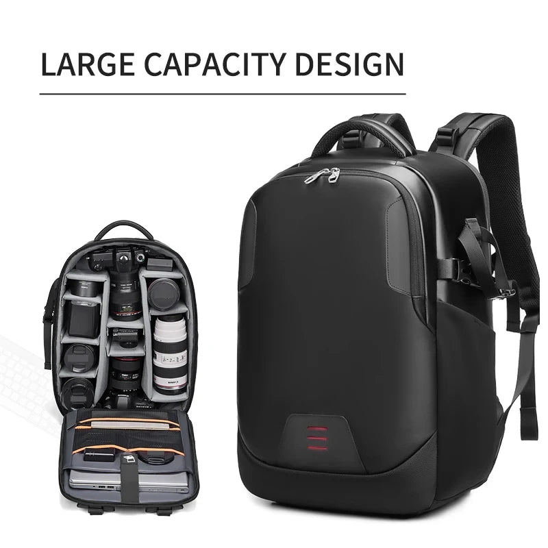 Men Backpack Travel Professional SLR Camera Bag for Canon Nikon Waterproof Outdoor Digital Bags Multifinonal with Tripod Bracket