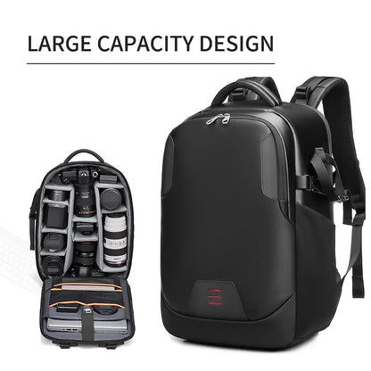 Men Backpack Travel Professional SLR Camera Bag for Canon Nikon Waterproof Outdoor Digital Bags Multifinonal with Tripod Bracket