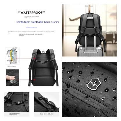 Men Backpack Waterproof Nylon Business Multifunctional Travel Laptop Fashion Packs Large-capacity More Pocket Light Backpacks