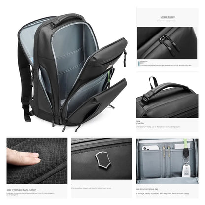 Men Backpack Waterproof Nylon Business Multifunctional Travel Laptop Fashion Packs Large-capacity More Pocket Light Backpacks