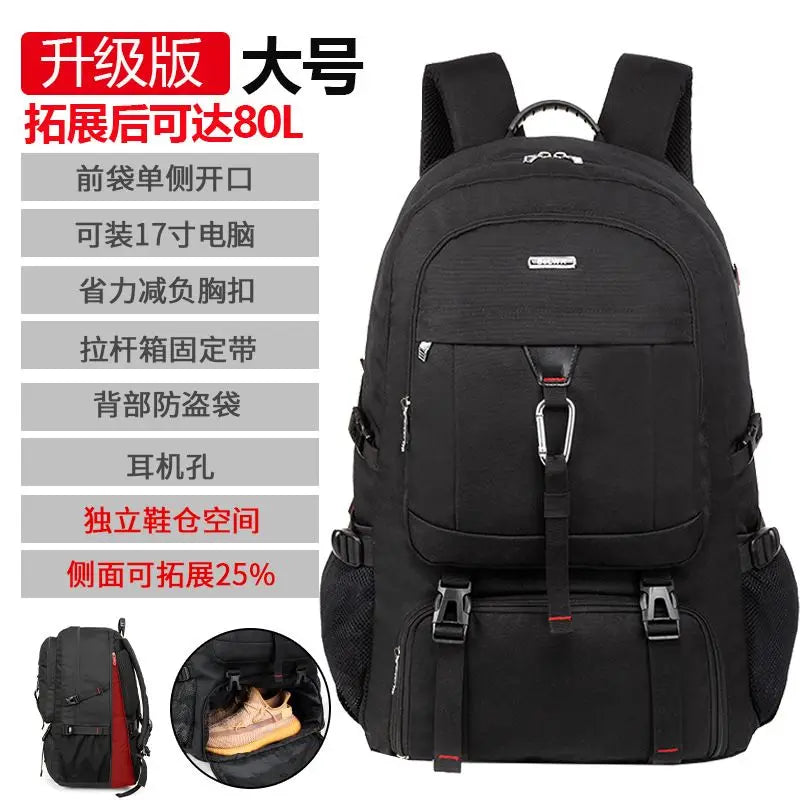 Men Backpacks 2024 New Travel Backpack Men's Outdoor Mountaineering Luggage Bag 50L60L65L80L Backpack For Men