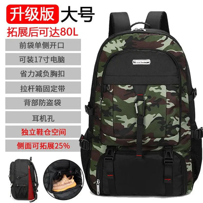 Men Backpacks 2024 New Travel Backpack Men's Outdoor Mountaineering Luggage Bag 50L60L65L80L Backpack For Men