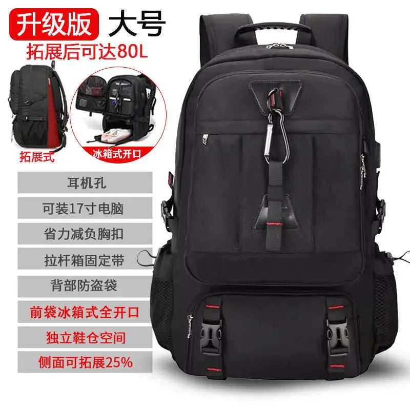 Men Backpacks 2024 New Travel Backpack Men's Outdoor Mountaineering Luggage Bag 50L60L65L80L Backpack For Men