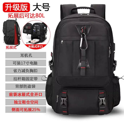 Men Backpacks 2024 New Travel Backpack Men's Outdoor Mountaineering Luggage Bag 50L60L65L80L Backpack For Men