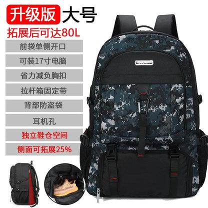 Men Backpacks 2024 New Travel Backpack Men's Outdoor Mountaineering Luggage Bag 50L60L65L80L Backpack For Men