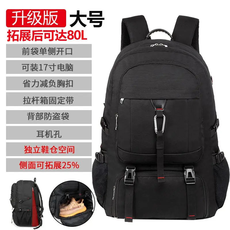 Men Backpacks 2024 New Travel Backpack Men's Outdoor Mountaineering Luggage Bag 50L60L65L80L Backpack For Men