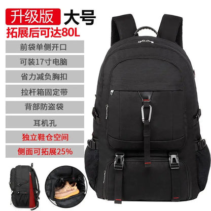Men Backpacks 2024 New Travel Backpack Men's Outdoor Mountaineering Luggage Bag 50L60L65L80L Backpack For Men