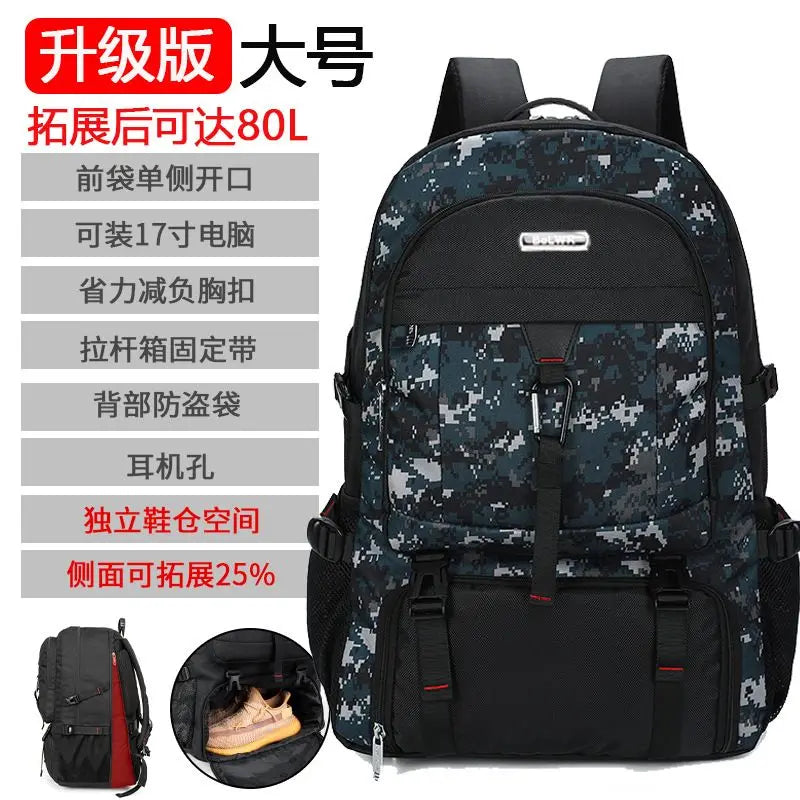 Men Backpacks 2024 New Travel Backpack Men's Outdoor Mountaineering Luggage Bag 50L60L65L80L Backpack For Men