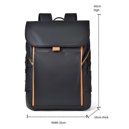 Men Business Backpack 15.6 Inches Laptop Bag Large Capacity Waterproof Students Backpack Fashion Travel School Bag