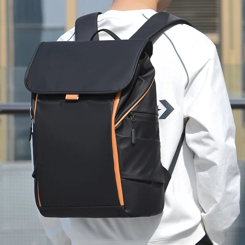Men Business Backpack 15.6 Inches Laptop Bag Large Capacity Waterproof Students Backpack Fashion Travel School Bag