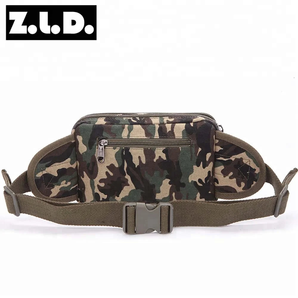 Men Camping Hiking Tactical Bag Sport Camouflage Purse Fashion Leisure Bag Small Canvas Sports Running Waist Bag