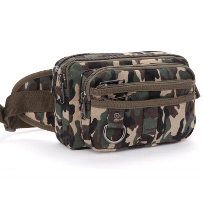 Men Camping Hiking Tactical Bag Sport Camouflage Purse Fashion Leisure Bag Small Canvas Sports Running Waist Bag