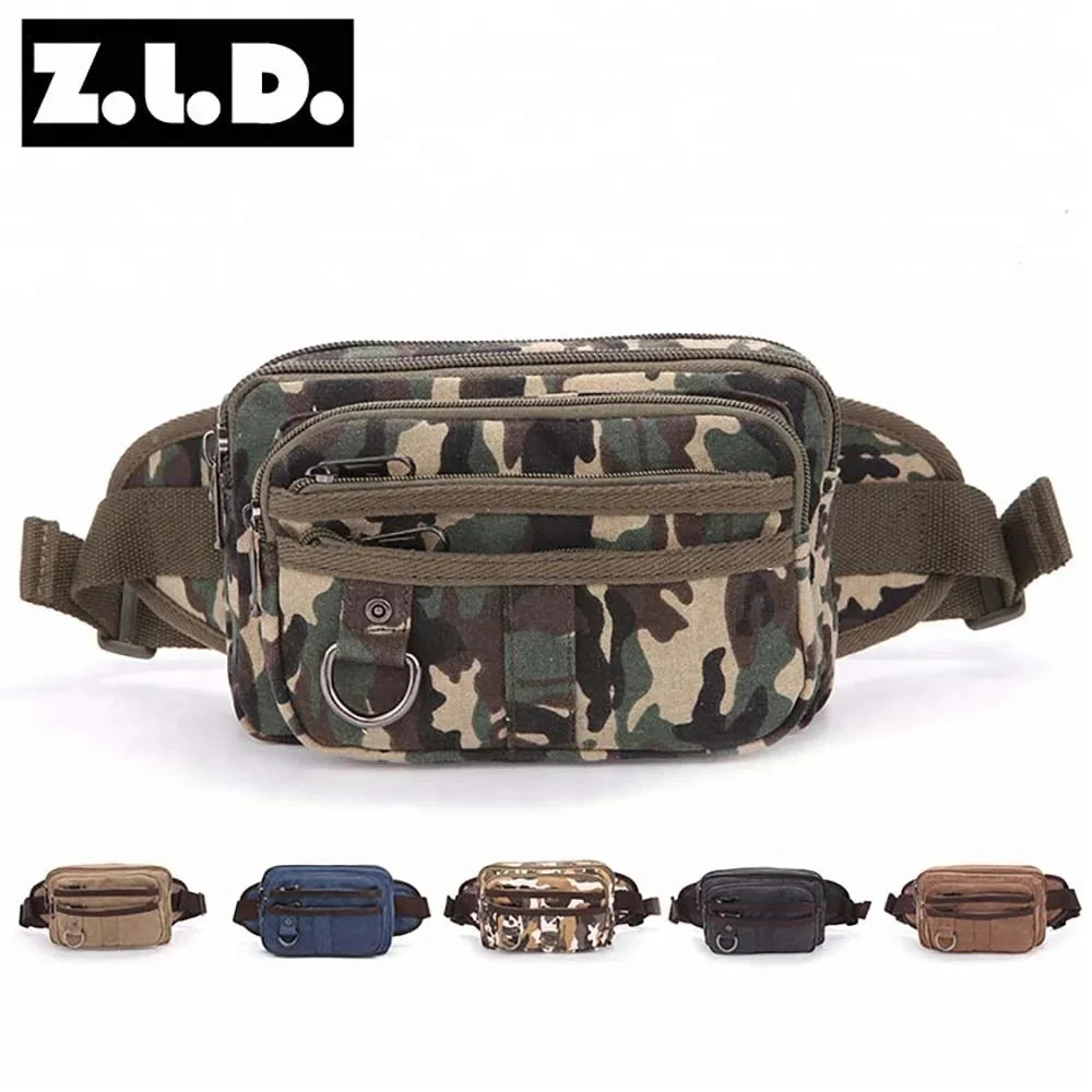 Men Camping Hiking Tactical Sport Camouflage Purse Fashion Leisure Small Canvas Sports Running Waist Bag