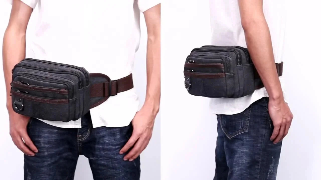 Men Camping Hiking Tactical Sport Camouflage Purse Fashion Leisure Small Canvas Sports Running Waist Bag