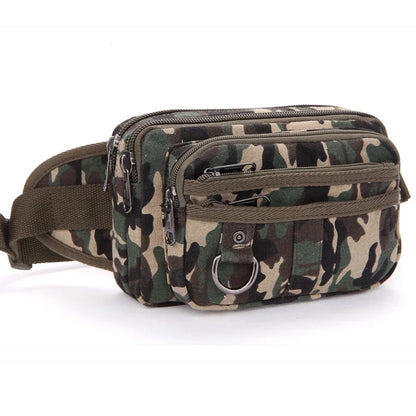 Men Camping Hiking Tactical Sport Camouflage Purse Fashion Leisure Small Canvas Sports Running Waist Bag