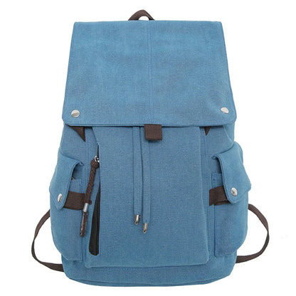 Men Canvas Backpack College Student School Chest Pack Hip Hop Streetwear Unisex Functional Tactical Backpack
