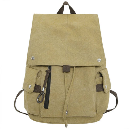 Men Canvas Backpack College Student School Chest Pack Hip Hop Streetwear Unisex Functional Tactical Backpack