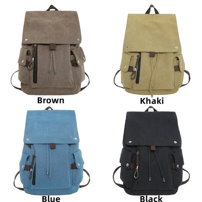 Men Canvas Backpack College Student School Chest Pack Hip Hop Streetwear Unisex Functional Tactical Backpack