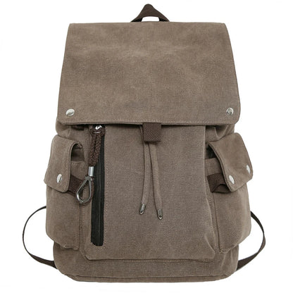 Men Canvas Backpack College Student School Chest Pack Hip Hop Streetwear Unisex Functional Tactical Backpack