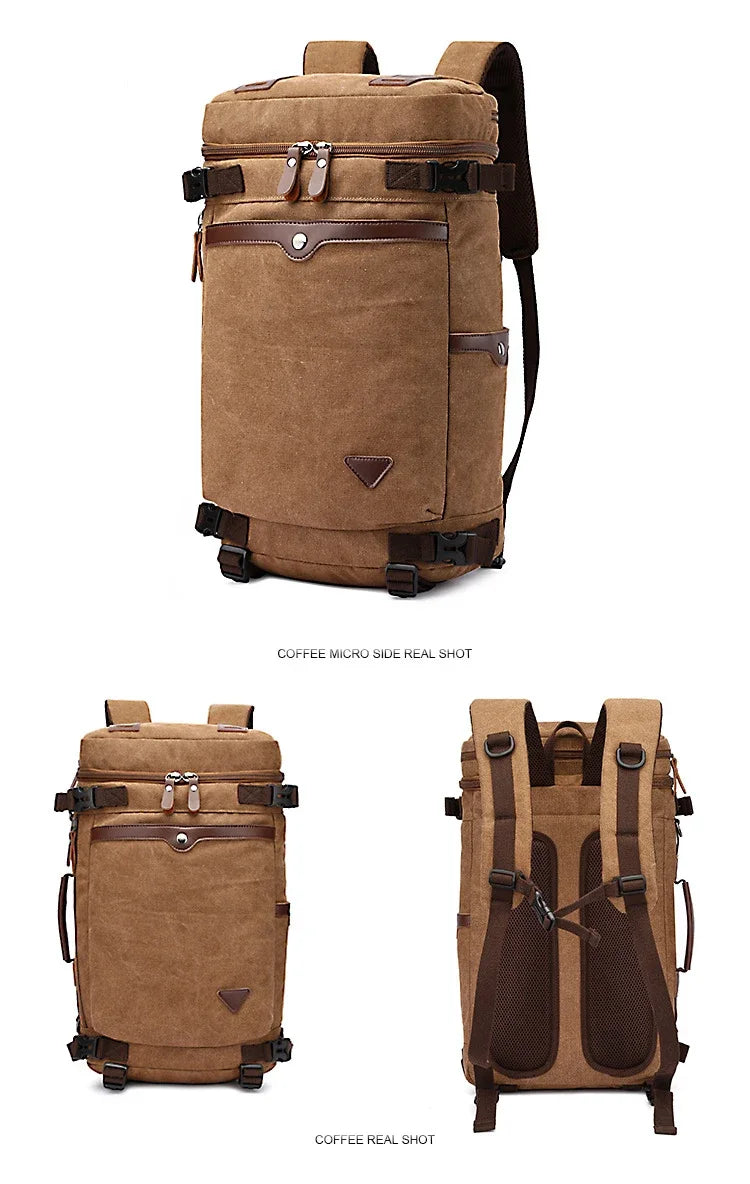 Men Canvas Backpack Travel Luggage Backpack Bag for Men Laptop Mochilas Men Rucksack Male Multifunction Backpack For Travel Bag