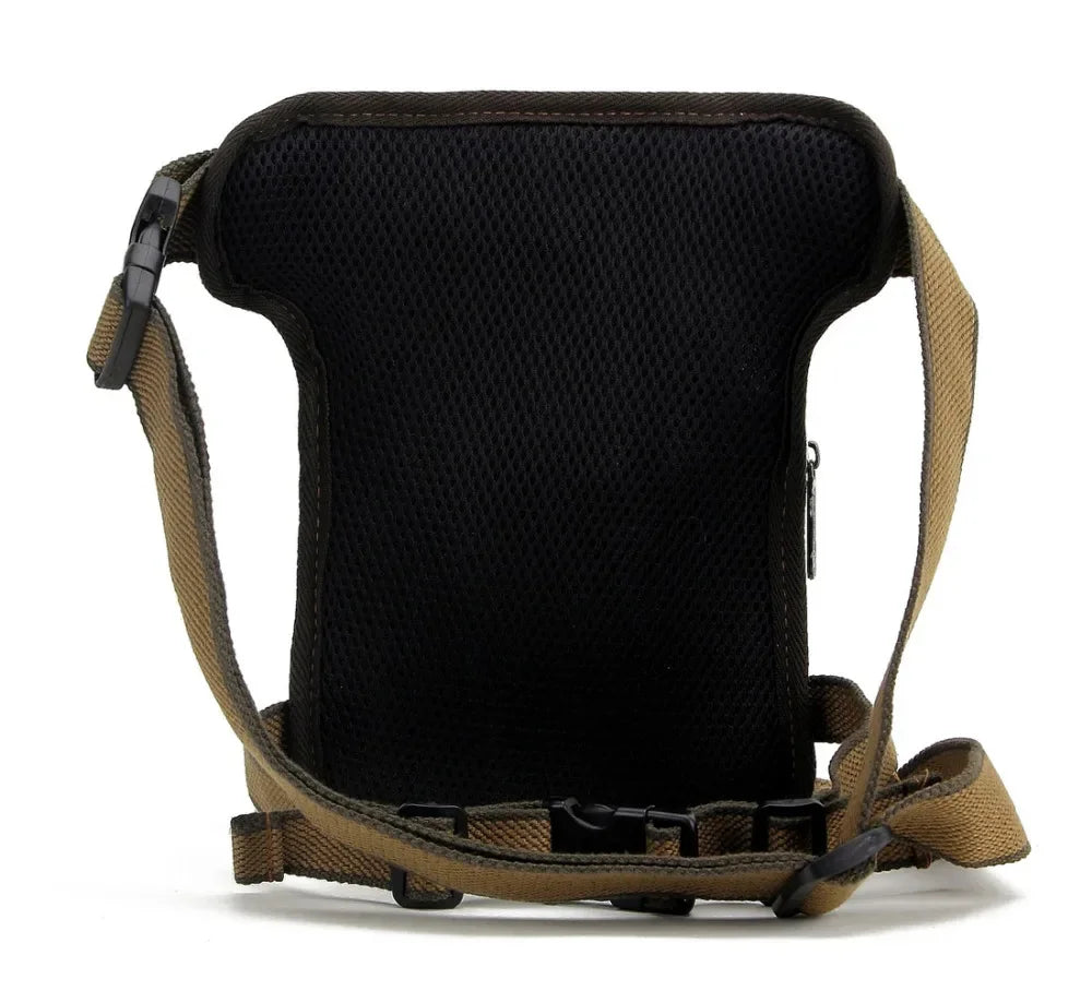 Men Canvas Motorcycle Riding Leg Bag Belt Hip Bum Messenger Shoulder Bags Casual Male High Quality Cross body Fanny Waist Pack