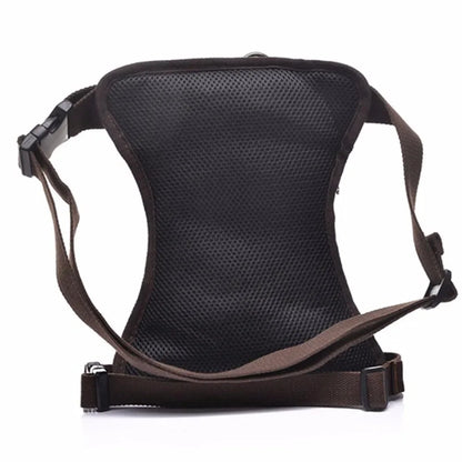 Men Canvas/Nylon Drop Leg Fanny Bag Belt Hip Bum Thigh Pouch Motorcycle Trekking Crossbody Messenger Shoulder Waist Pack Bags