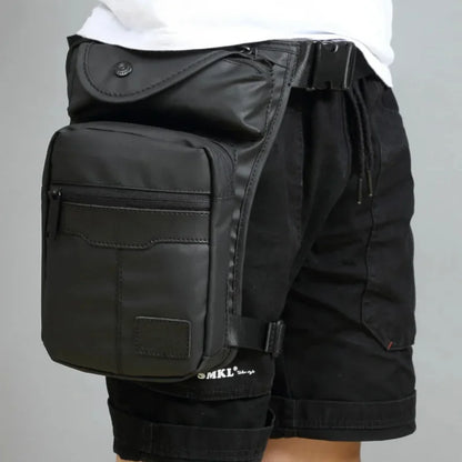 Men Canvas/Nylon Fanny Drop Leg Bags Thigh Pouch Motorcycle Riding Cross Body Shoulder Bag Military Hip Bum Belt Waist Pack