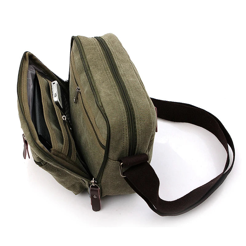 Men Canvas Shoulder Bag Casual Travel Men's Crossbody Bag Luxury Men Messenger Bags Satchel Handbags Tote
