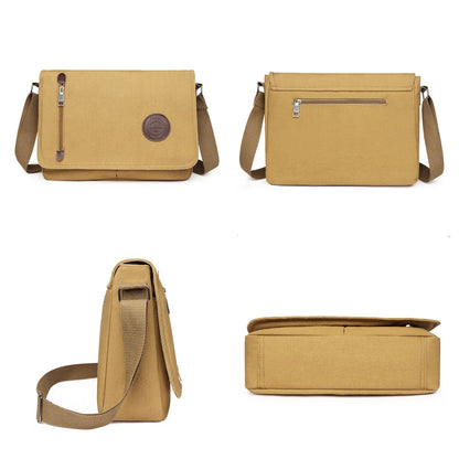 Men Canvas Shoulder Bag Simple Practical Leisure Messenger Bags Male School Tote Sport Crossbody Designer Heren Crossbag Handbag