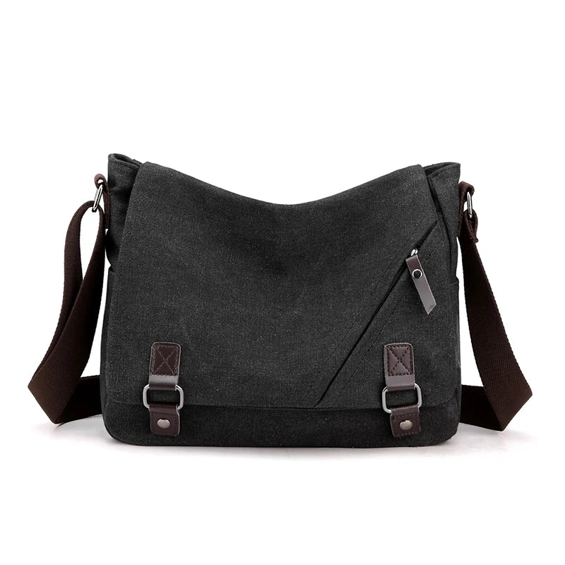 Men Canvas Shoulder Bags Casual Tote Travel Men's Crossbody Bag Luxury Messenger Bags Multi Pocket Bag Handbag
