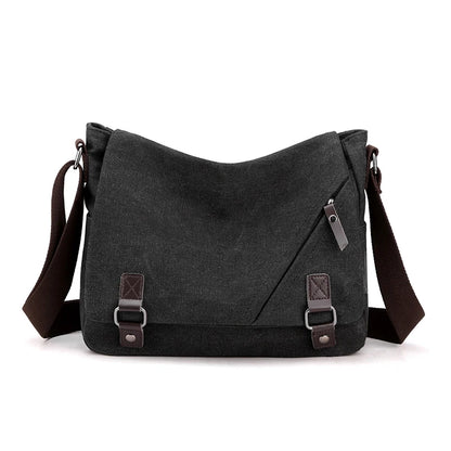 Men Canvas Shoulder Bags Casual Tote Travel Men's Crossbody Bag Luxury Messenger Bags Multi Pocket Bag Handbag