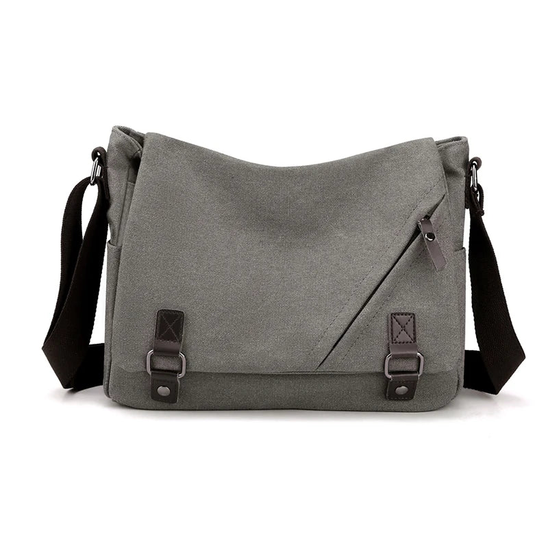 Men Canvas Shoulder Bags Casual Tote Travel Men's Crossbody Bag Luxury Messenger Bags Multi Pocket Bag Handbag