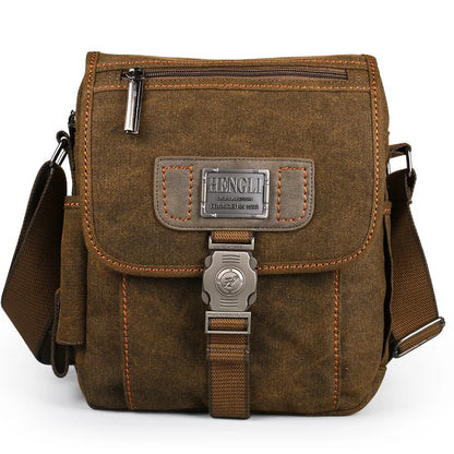 Men Canvas Shoulder Bags Leisure Resistant Retro Messenger Vintage Outdoor Wear Resistance Bag Casual Fashion Crossbody Bag