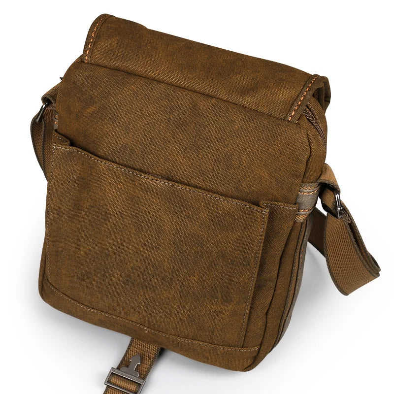 Men Canvas Shoulder Bags Leisure Wear Resistant Retro Cross Messenger Vintage Bag Unisex Casual Fashion Crossbody Bag