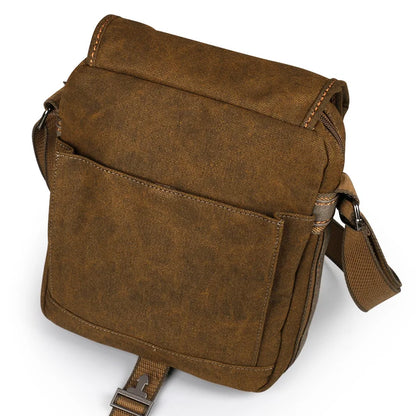 Men Canvas Shoulder Bags Leisure Wear Resistant Retro Cross Messenger Vintage Bag Unisex Casual Fashion Crossbody Bag