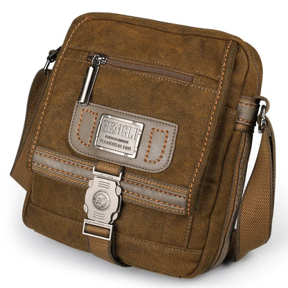 Men Canvas Shoulder Bags Leisure Wear Resistant Retro Cross Messenger Vintage Bag Unisex Casual Fashion Crossbody Bag
