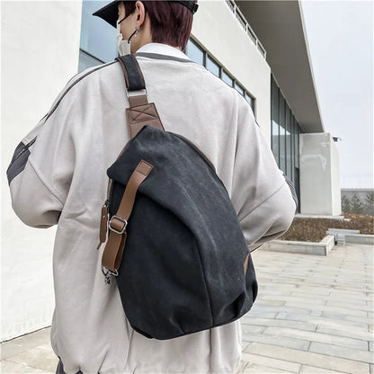 Men Canvas Single Shoulder Bag Designer Handbags High Quality Male Large Capacity Tote Top-handle Bag Crossbody Bag