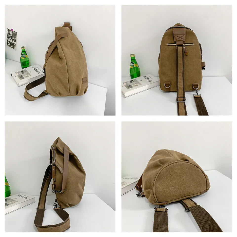 Men Canvas Single Shoulder Bag Designer Handbags High Quality Male Large Capacity Tote Top-handle Bag Crossbody Bag