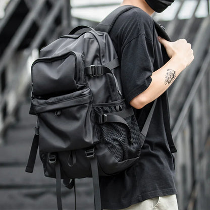 Men Casual Backpack Large Capacity Travel Bag Outdoor Street Style Waterproof Laptop Backpack Schoolbag Male Fashion Bag