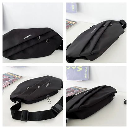 Men Chest Pack Crossbody Bag For Men Zipper Pocket Fashion Sling Bags Man Travel Bag Functional Outdoor Nylon Chest Pack