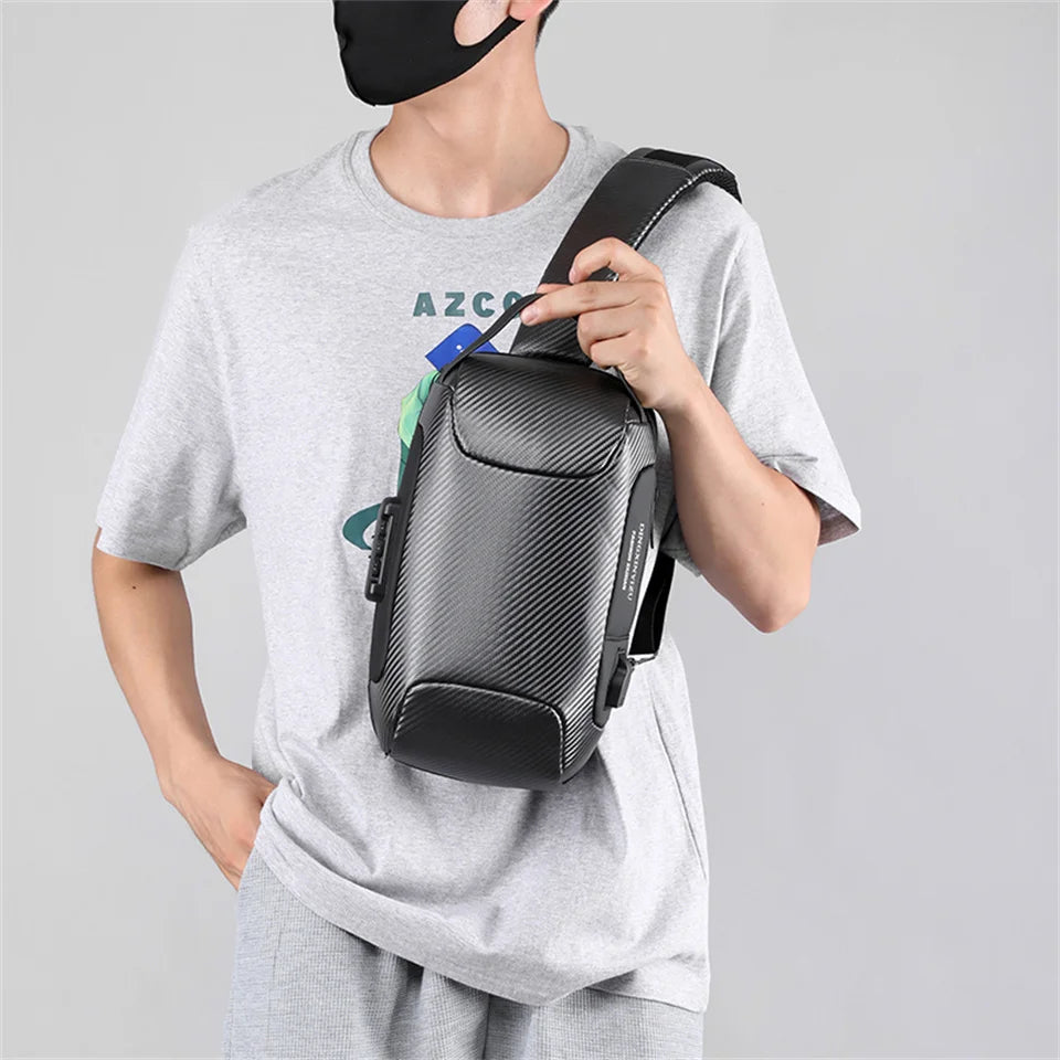 Men Chest Pack Crossbody Bag For Men Zipper Pocket Fashion Sling Bags Man Travel Bag Functional Outdoor Nylon Chest Pack