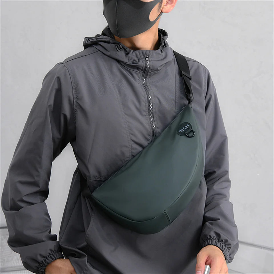 Men Chest Pack Purse Casual Large Waist Pack Shoulder Bag Nylon Travel Phone Bag Pockets New Handbags Crossbody Bag