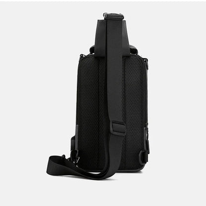 Men Chest Pack Shoulder Bag Backpack with USB Charging Port Travel Designer Male Nylon Sling Messenger Cross body Bags Rucksack