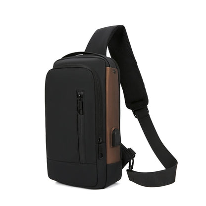 Men Chest Sling Bag Antitheft Shoulder Bag with Password Lock Outdoor Sports Bag